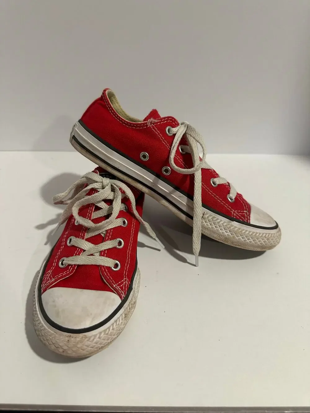 Red Boys or Girls converse sneakers size 2